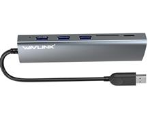 هاب USB 3.0 سه پورت ویولینک مدل WL-UH3047R همراه با اسلات رم SD و Micro SD